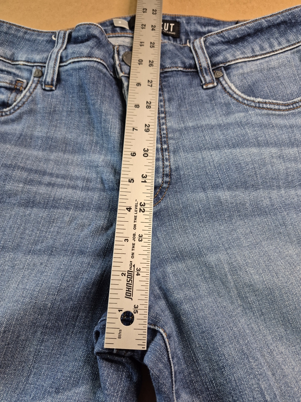 KUT from the Kloth Women's Distressed High-Rise Jeans - Medium Blue - Picture 4 of 12